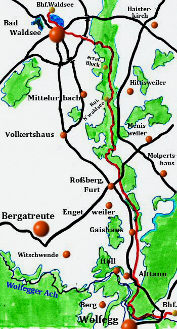 Wanderkarte Wolfegg 303